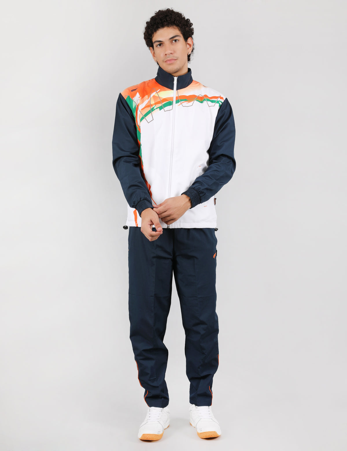 ASI Euro Digital Tracksuit - White & Navy