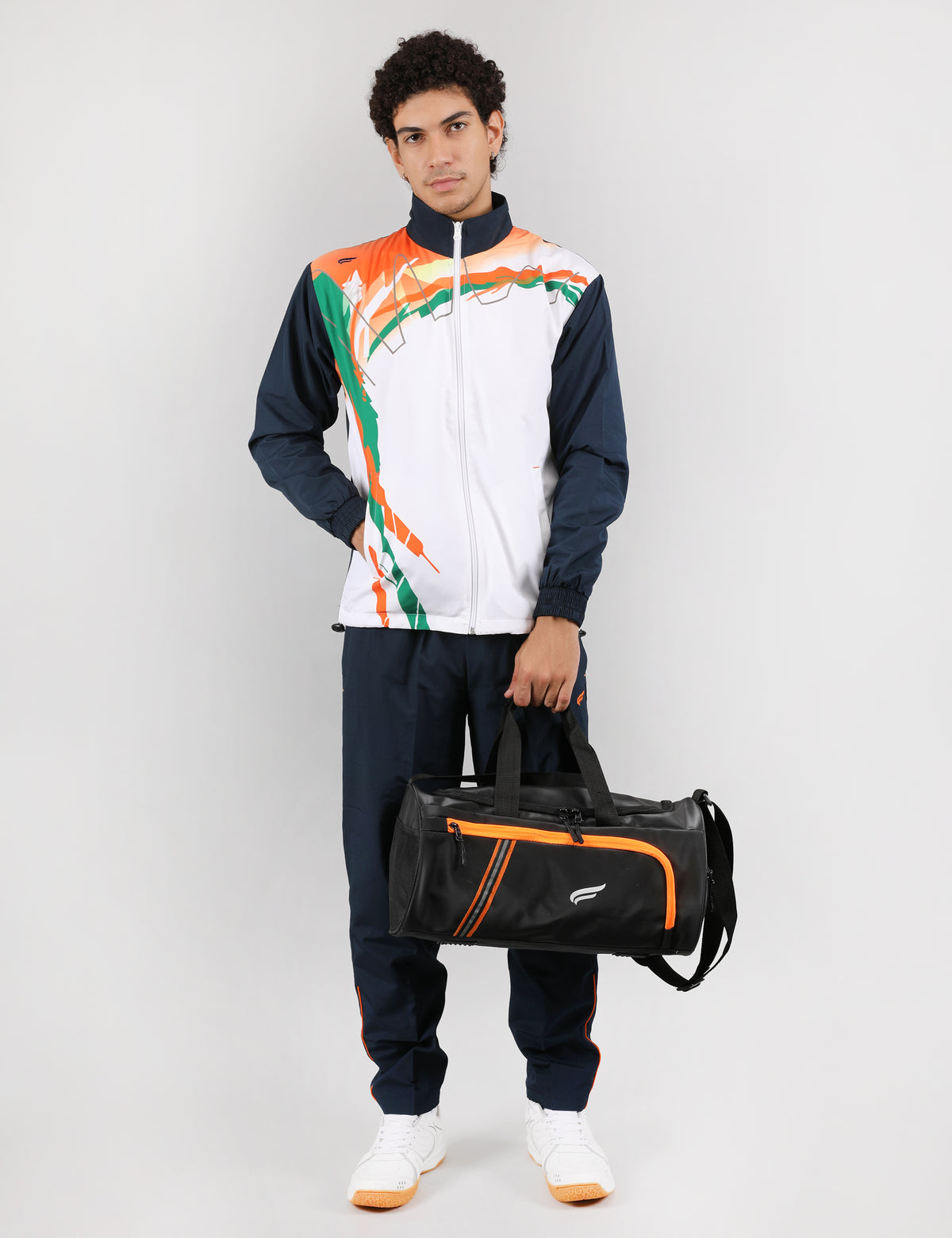 ASI Euro Digital Tracksuit - White & Navy